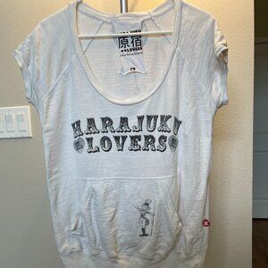 Harajuku Lovers short sleeve off white tunic